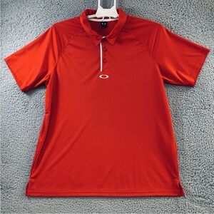 OAKLEY Golf‎ Polo Shirt Men's Regular Fit Short Sleeve Red XL Style 432632ODM